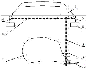 Deep-lying karst region water seal reinforced roadbed structure and construction method thereof