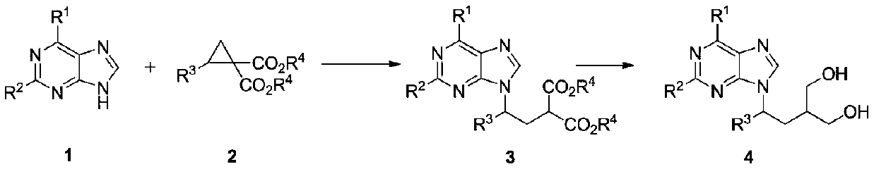 Method for synthesizing penciclovir analogue