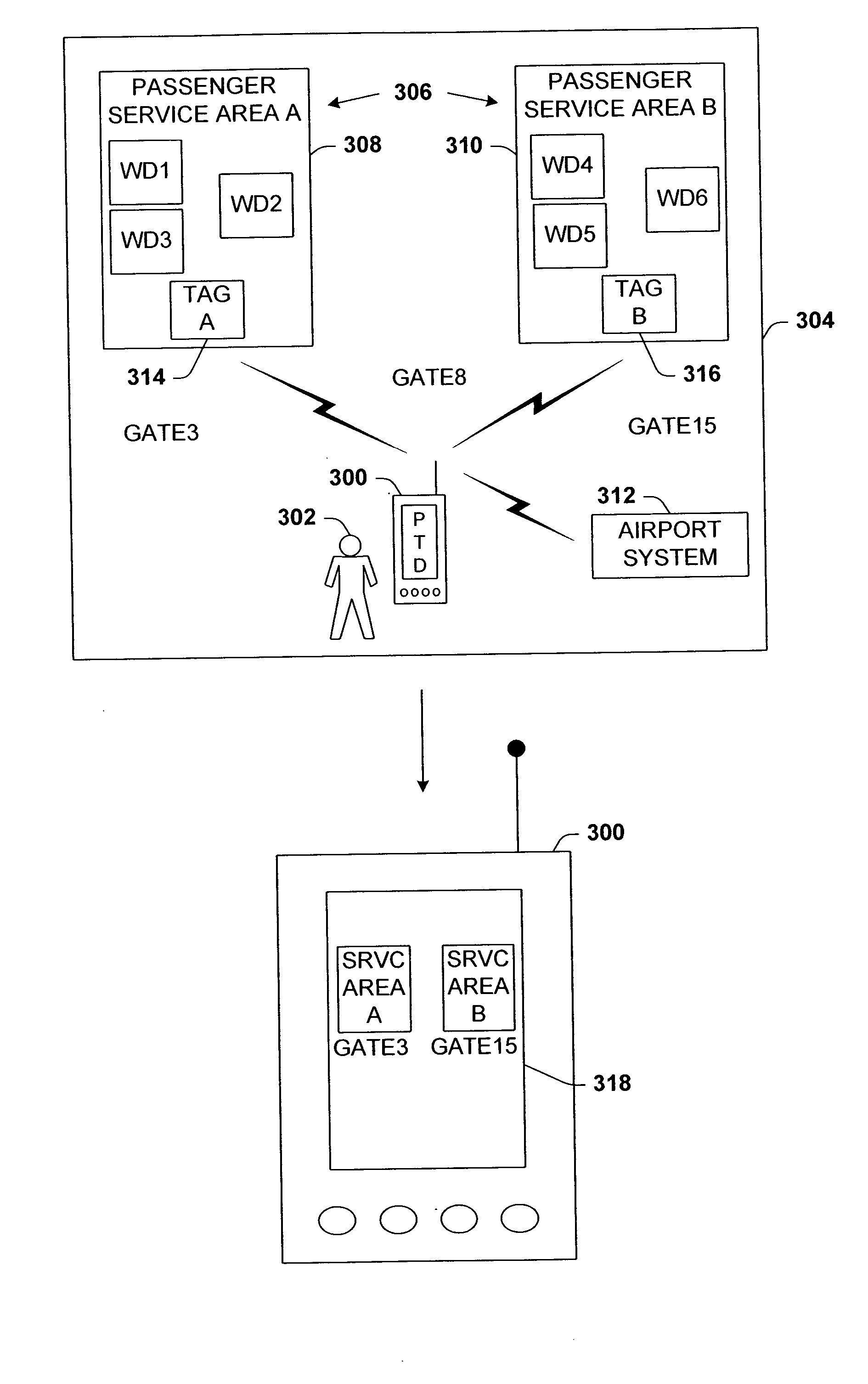 Multi-dimensional graphical display of discovered wireless devices