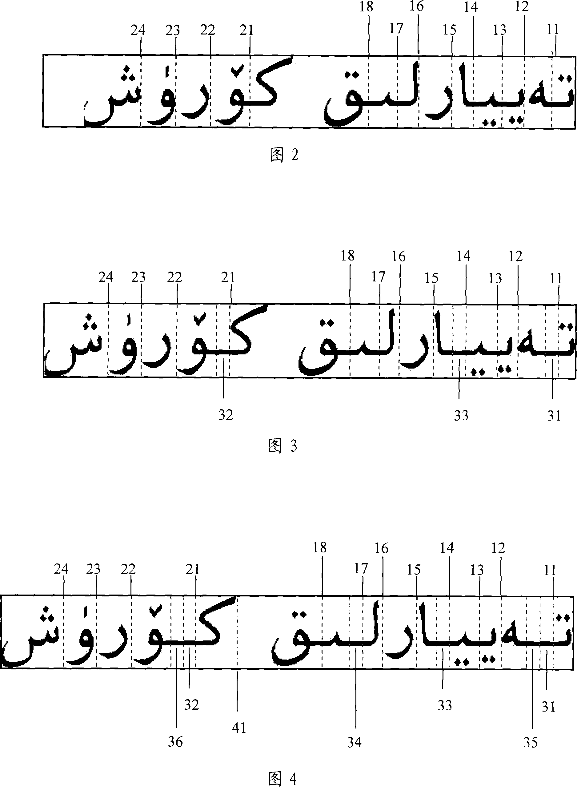 Method for automatic adding slur control line format filling in uigur type-setting