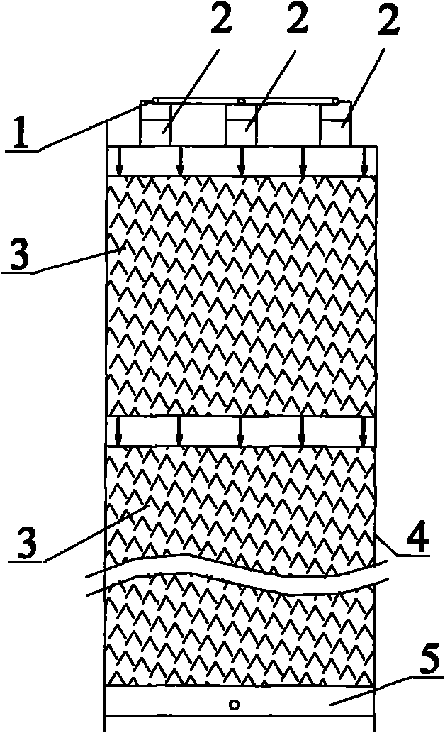 Non-blocking biological tricking filter