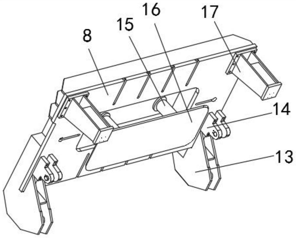 A door panel pressing device for vehicle-mounted toilet processing and its use method