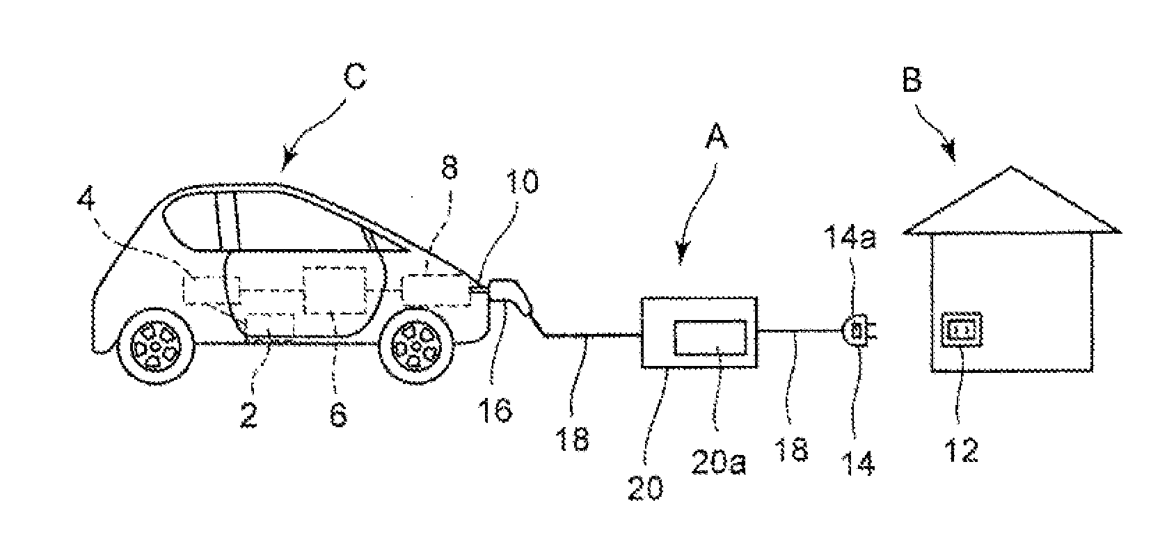 Charging cable for electrically-driven vehicle