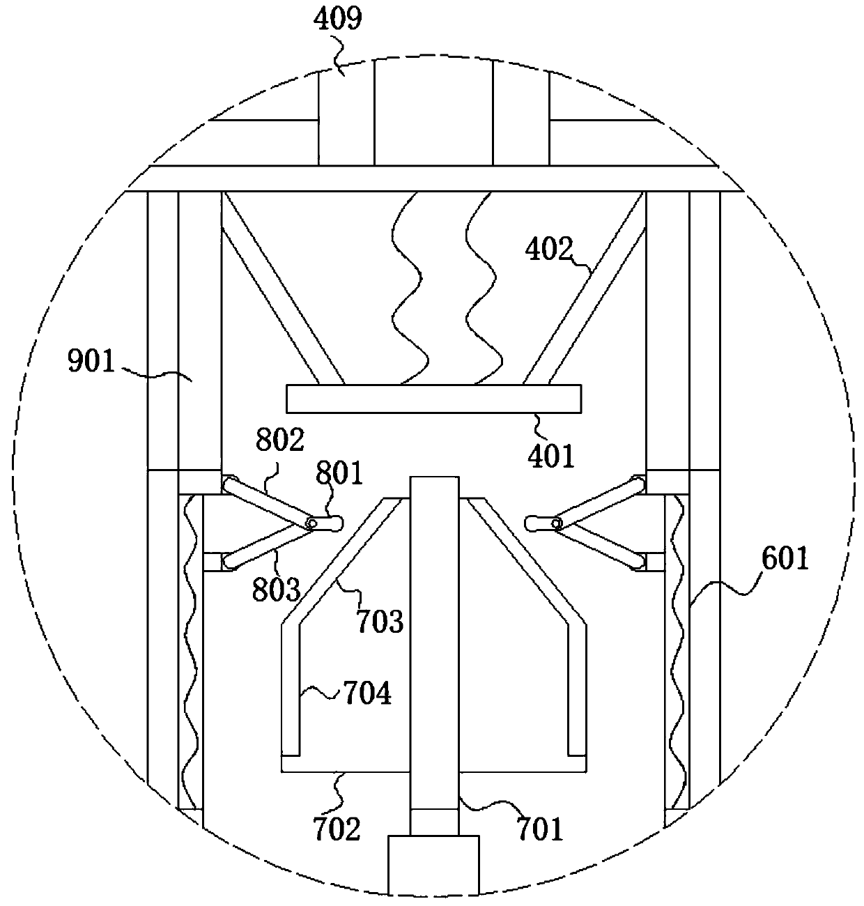 Feeding and discharging device for digital controlled lathe