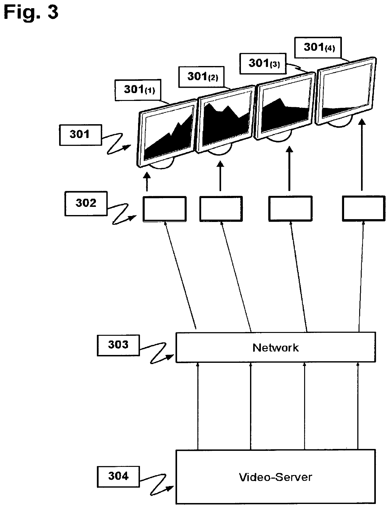 System and method for synchronized streaming of a video-wall