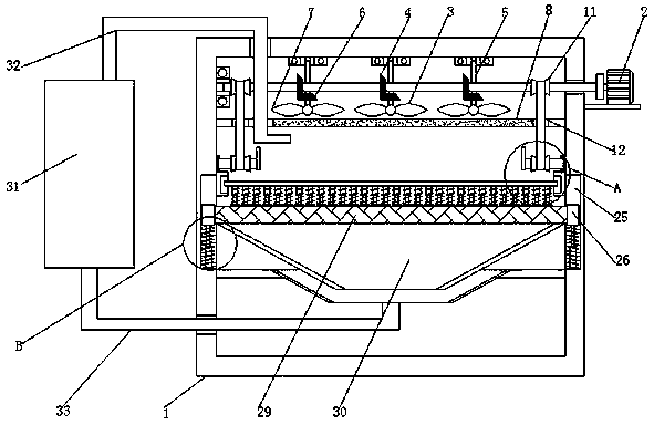 Machining device for material for diamond grinding wheel