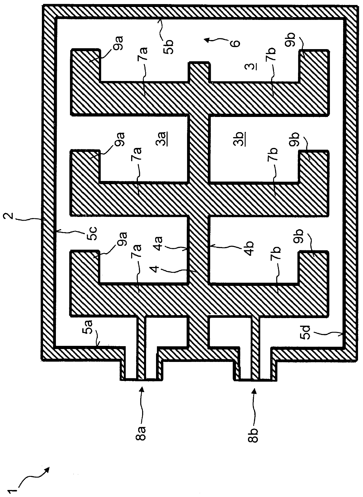 Coaxial filter with frame structure