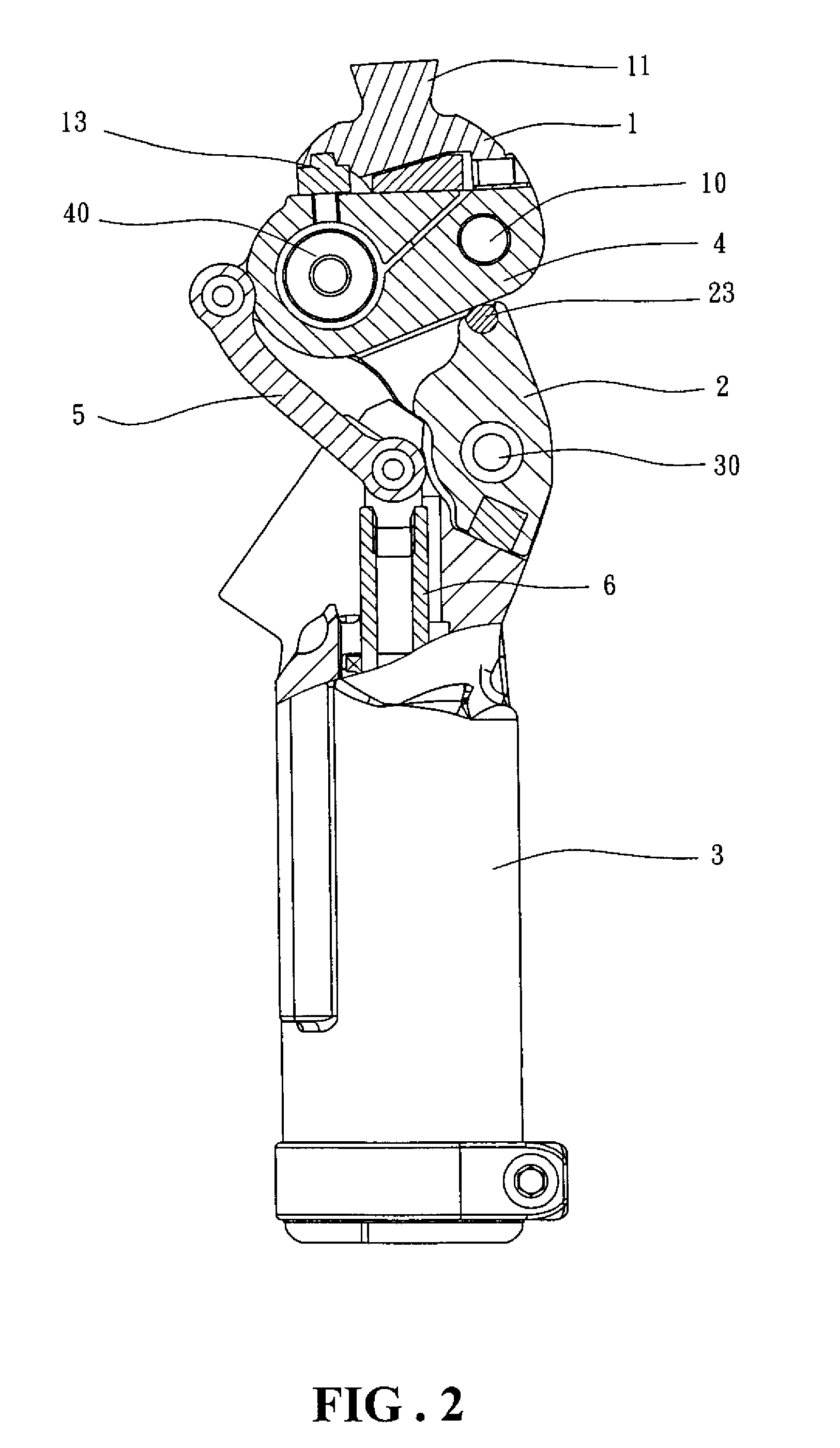 Anti-shock artificial knee joint structure