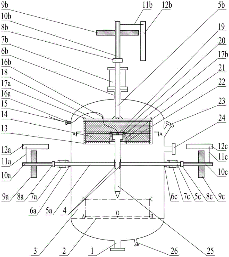 Mobile multi-point measuring device and measuring method for gas-solid fluidized bed multiphase flow parameters