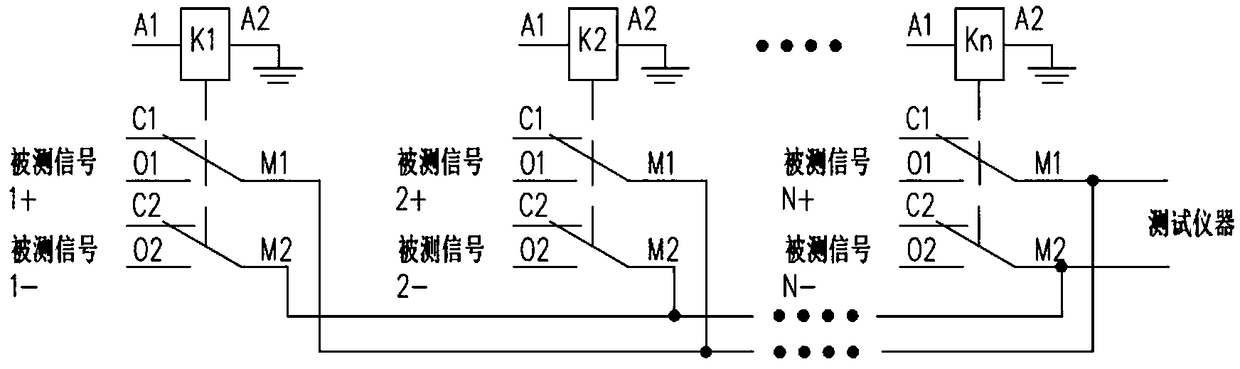 Relay multiplexer switch circuit with priority and test system