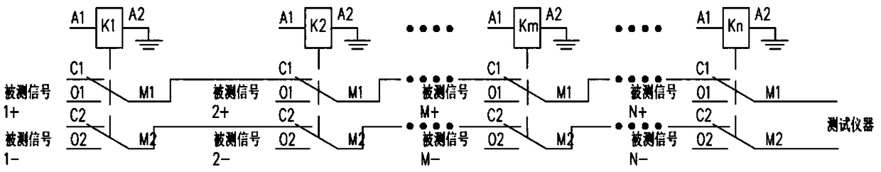 Relay multiplexer switch circuit with priority and test system