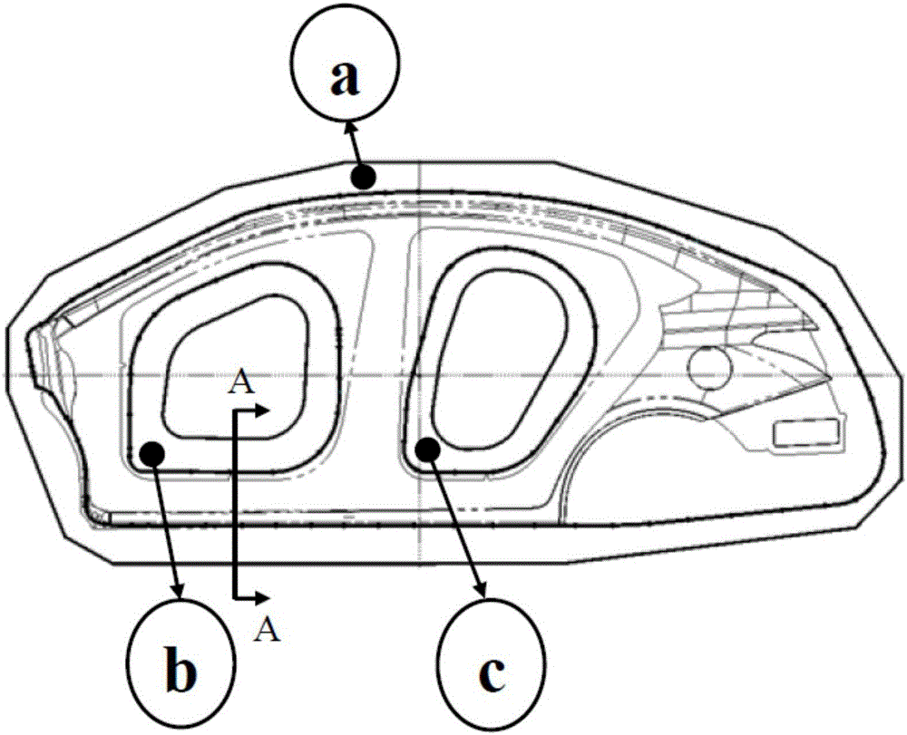 Vehicle body side outer plate drawing mold and drawing method