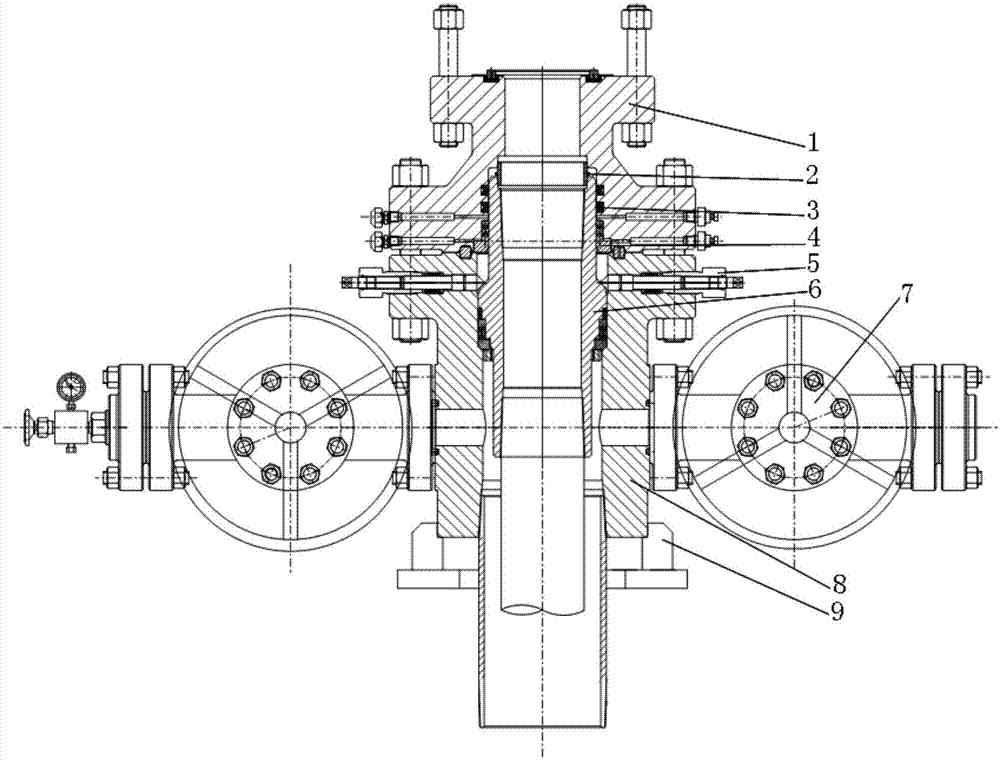 High-temperature high-pressure multi-compound sealed casing head