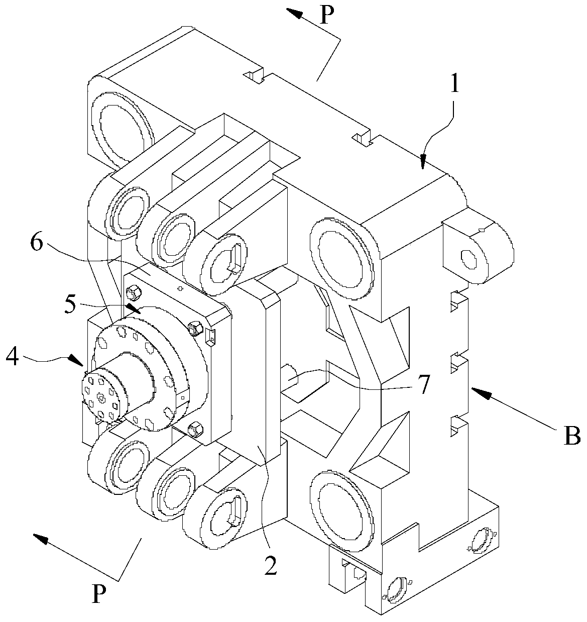 Main and auxiliary sub-mother two-stage oil cylinder multi-top injection molding top mold mechanism