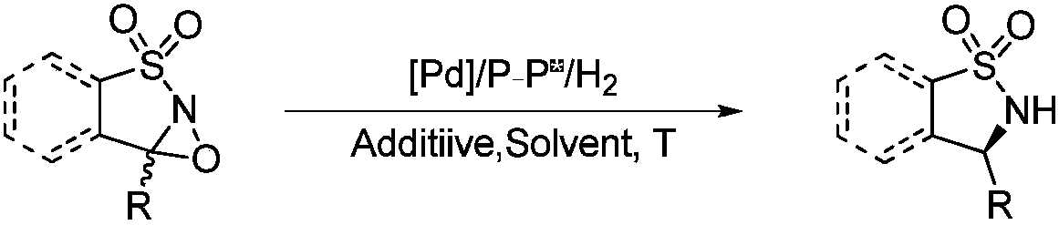 A method for palladium catalyzed asymmetric hydrogenolysis and racemization of oxaziridine to synthesize chiral amines