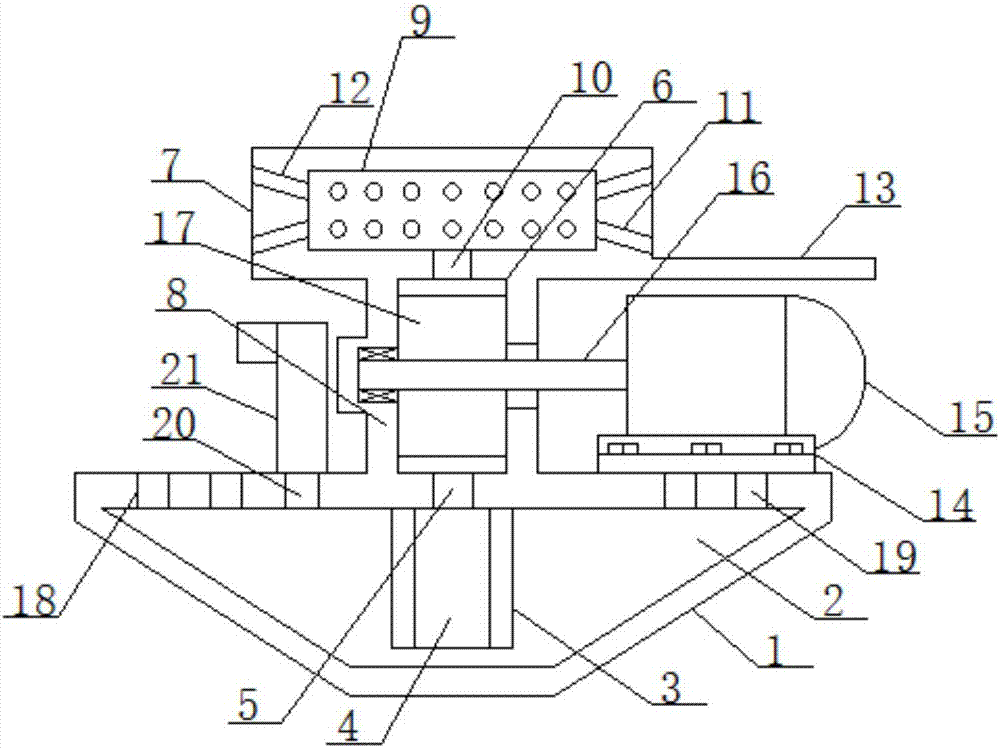 Liquid dust removal device with regional dust removal function