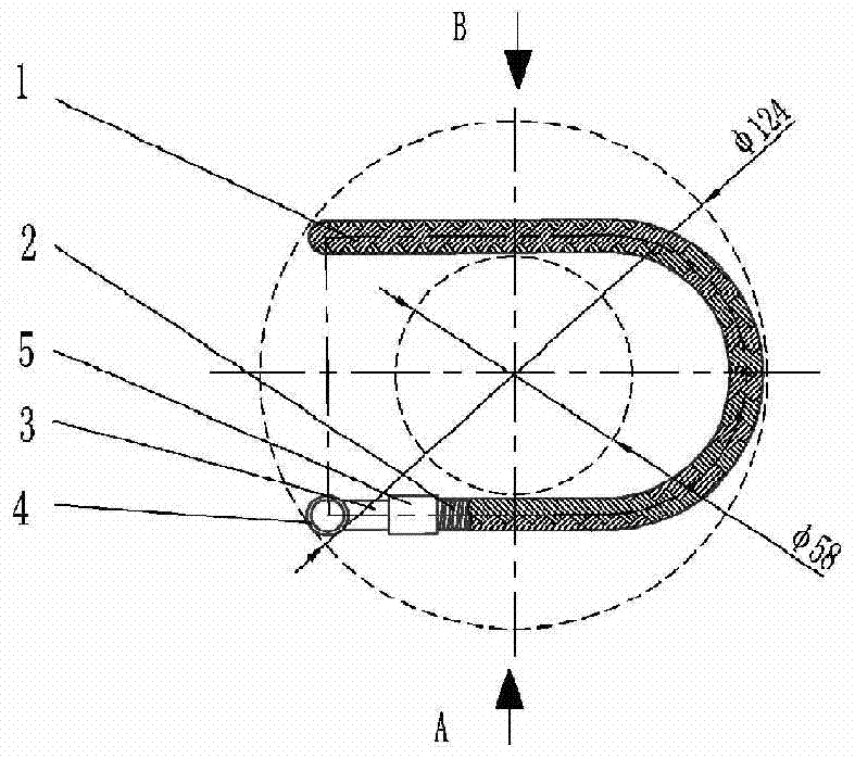 Displacement compensation device for control rod drive line, forming die and forming method thereof