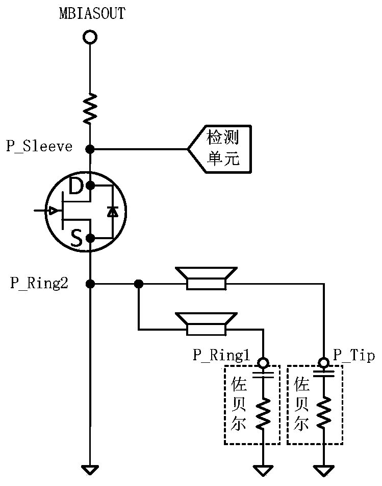 Voltage control circuit, headphone type detection configuration circuit, driving circuit and method