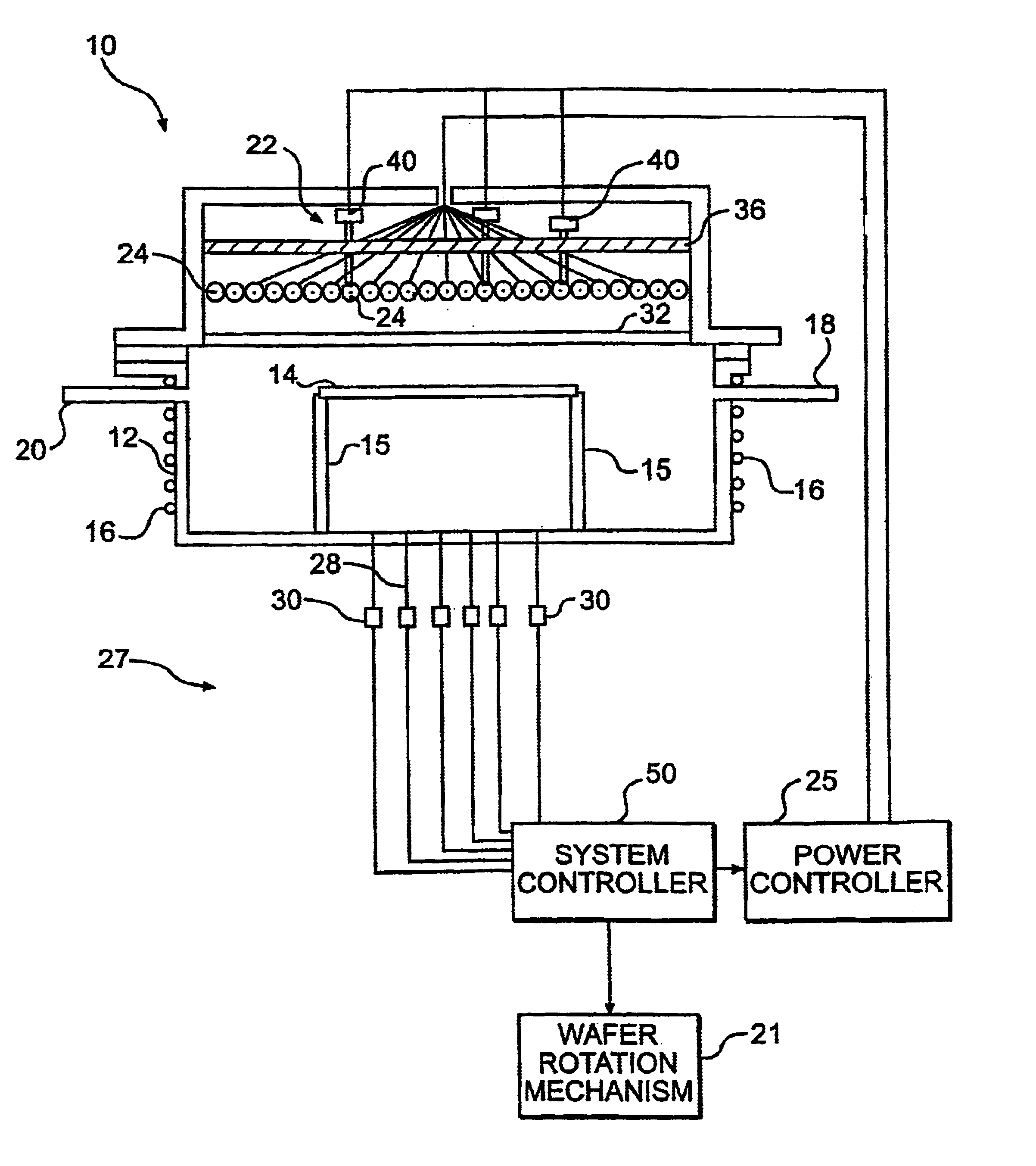 Heating configuration for use in thermal processing chambers