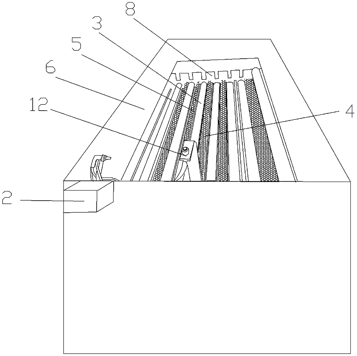 Electrolytic degreasing device for chip type medium and high power semiconductor element lead frame