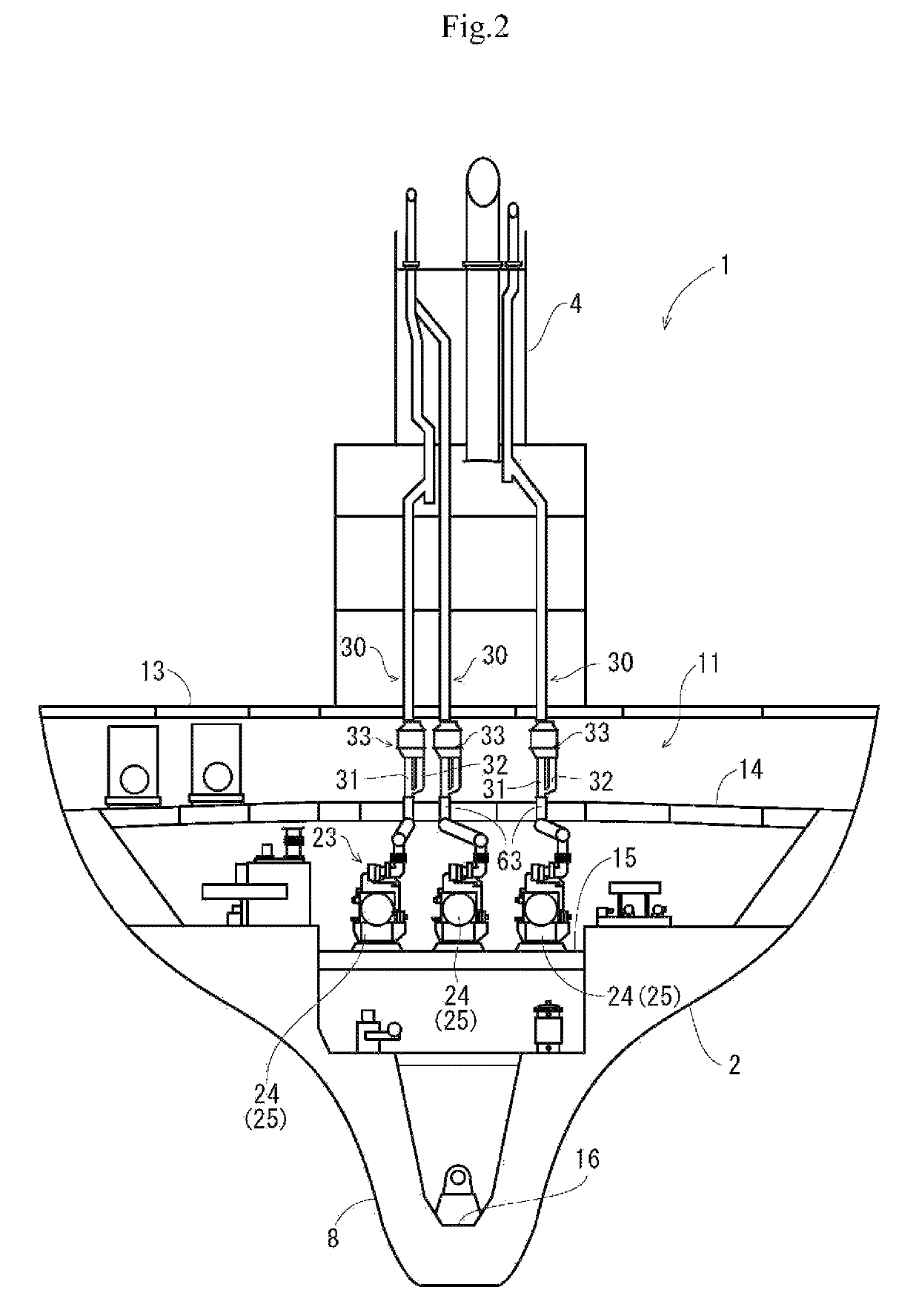 Exhaust gas purification system and ship having the same