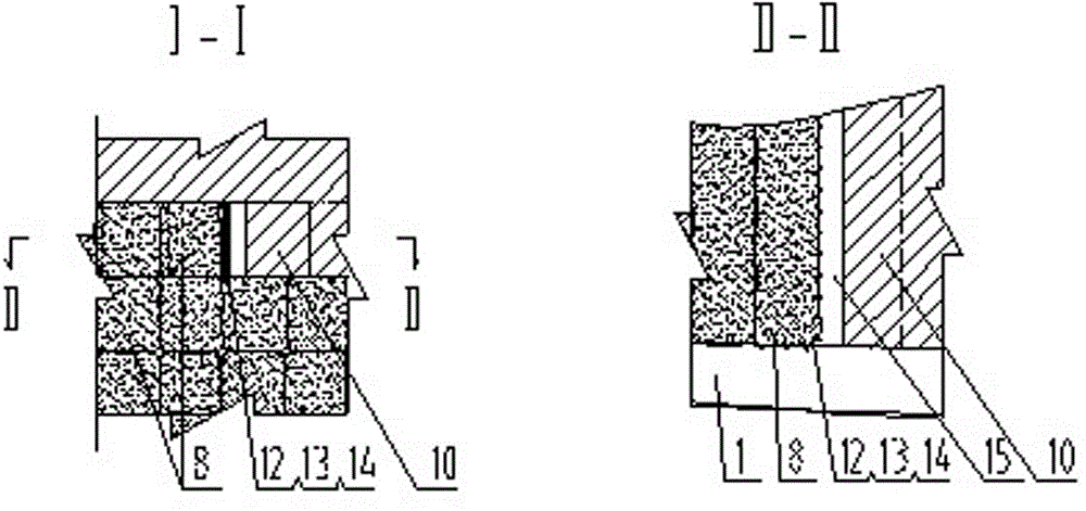 Upward layered wall type bag filling mining method