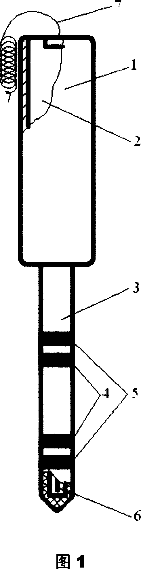 Original position soil salt content sensing transducer