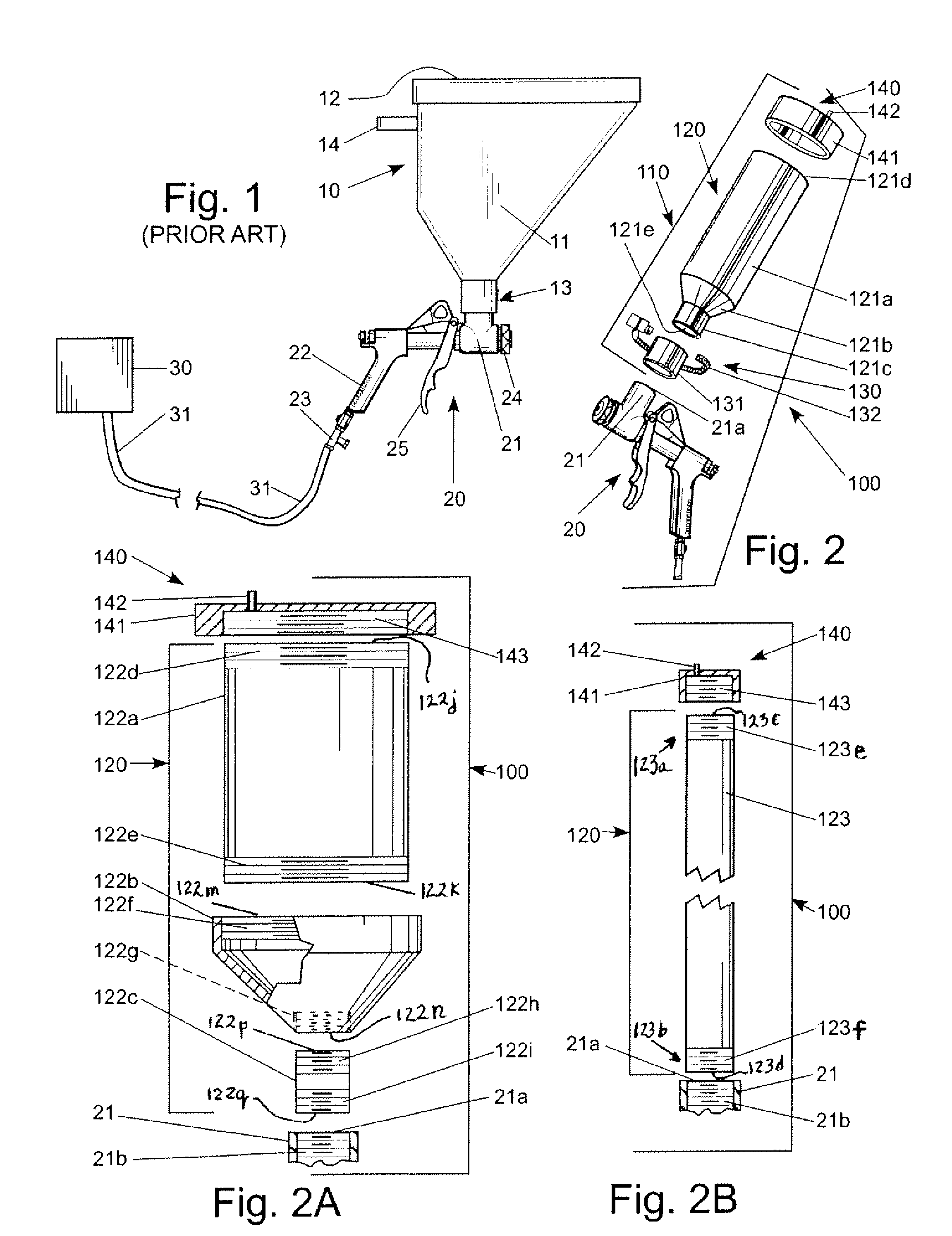 Hopper-type texture spray apparatus and hopper assembly therefor