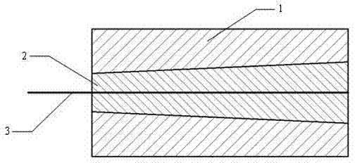 Strand tapered anchorage for tension of carbon fiber plate