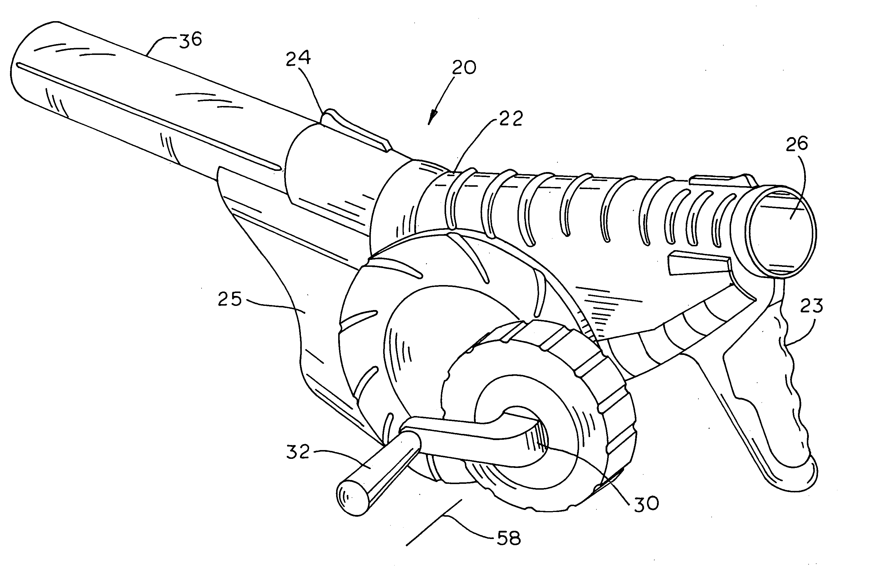 Toy gun for launching a foam projectile