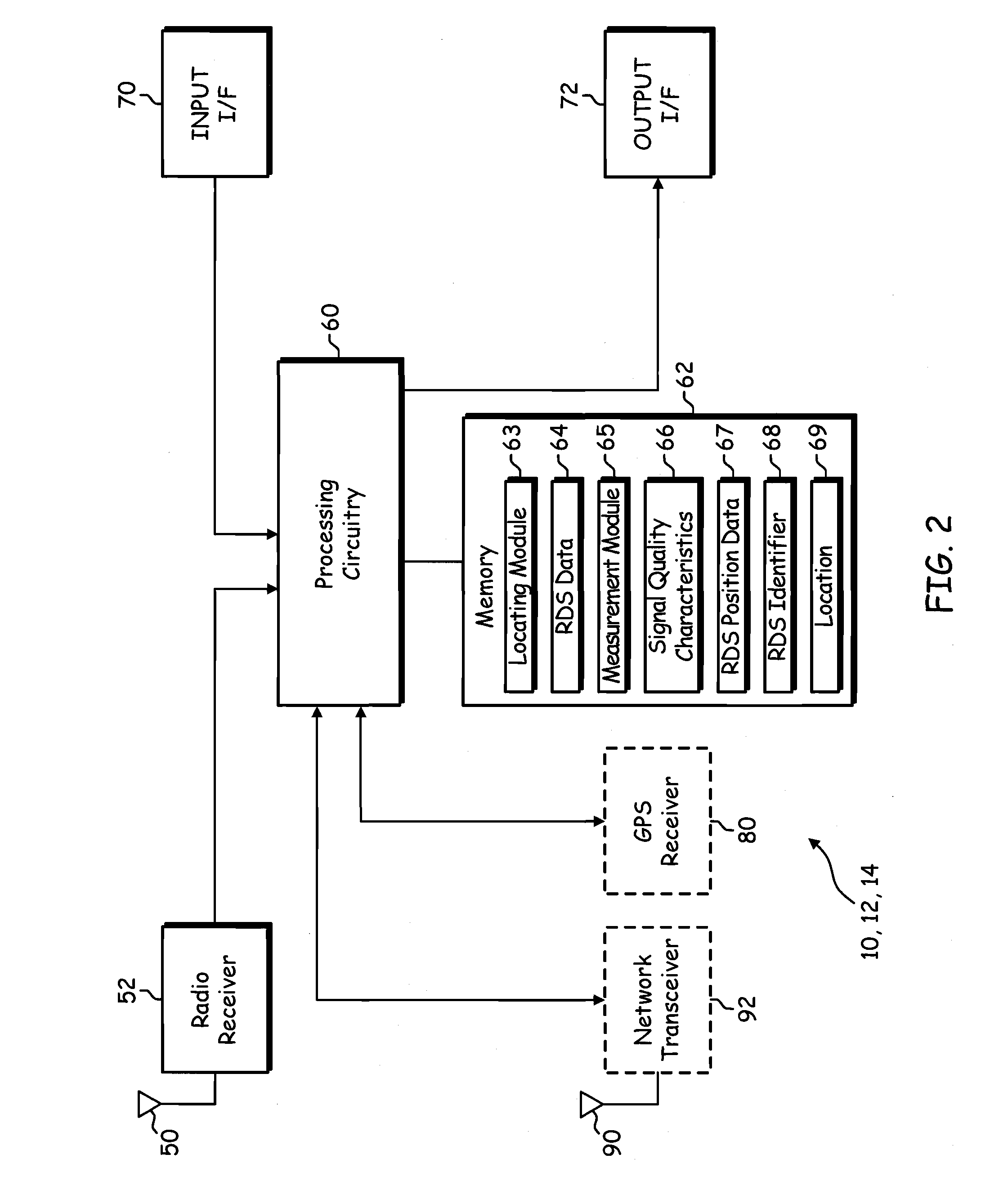 Position determination using received broadcast signals