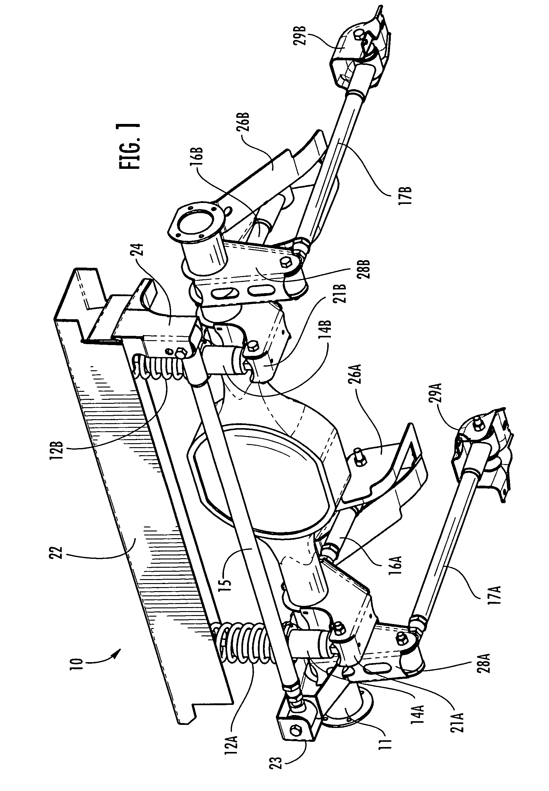 Vehicle suspension system incorporating swivel link assembly