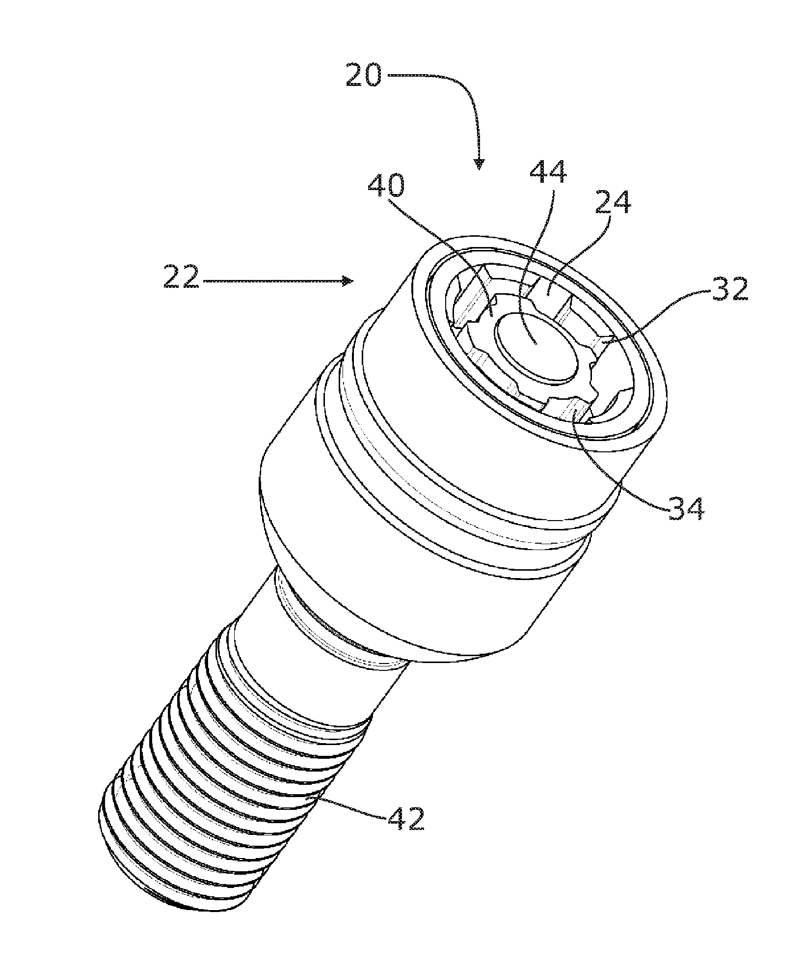 Theft-protected screw part