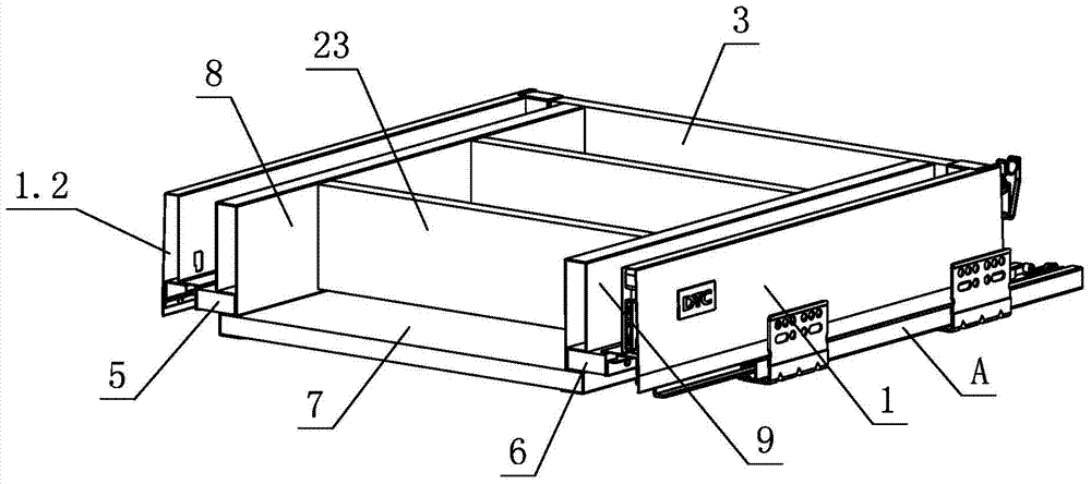 Drawer structure with increased capacity