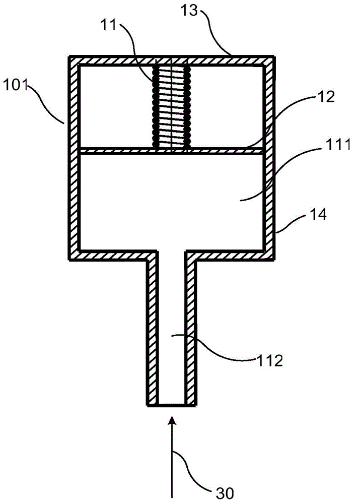 Frequency modulation device for combustion gas turbine flame tube and combustion gas turbine flame tube