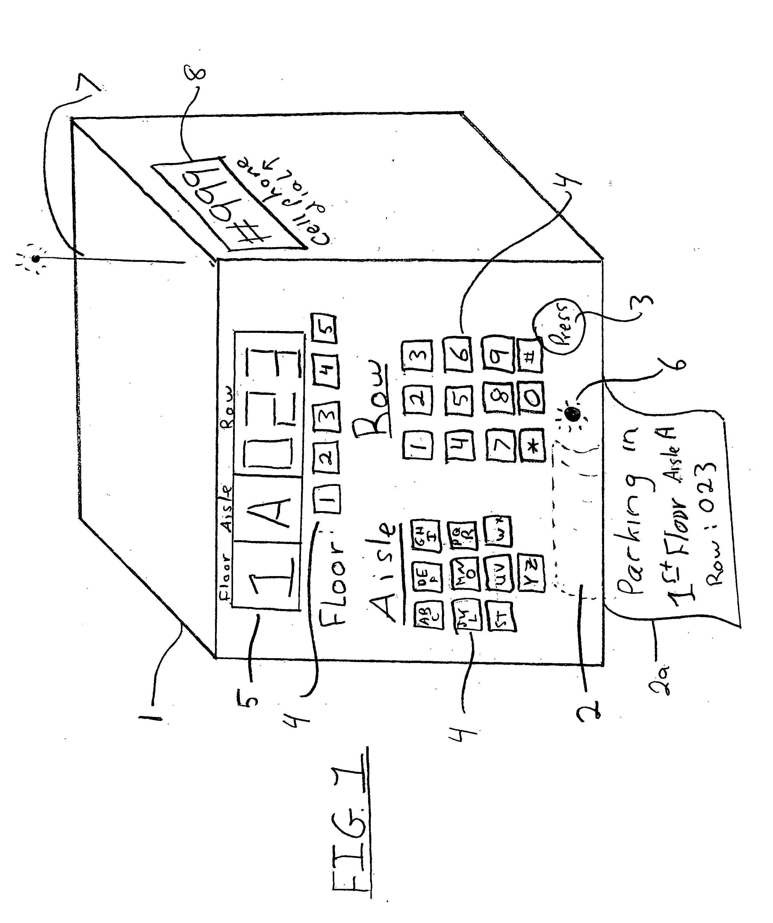 Parked vehicle re-location and advertising/promotion/coupon distribution device