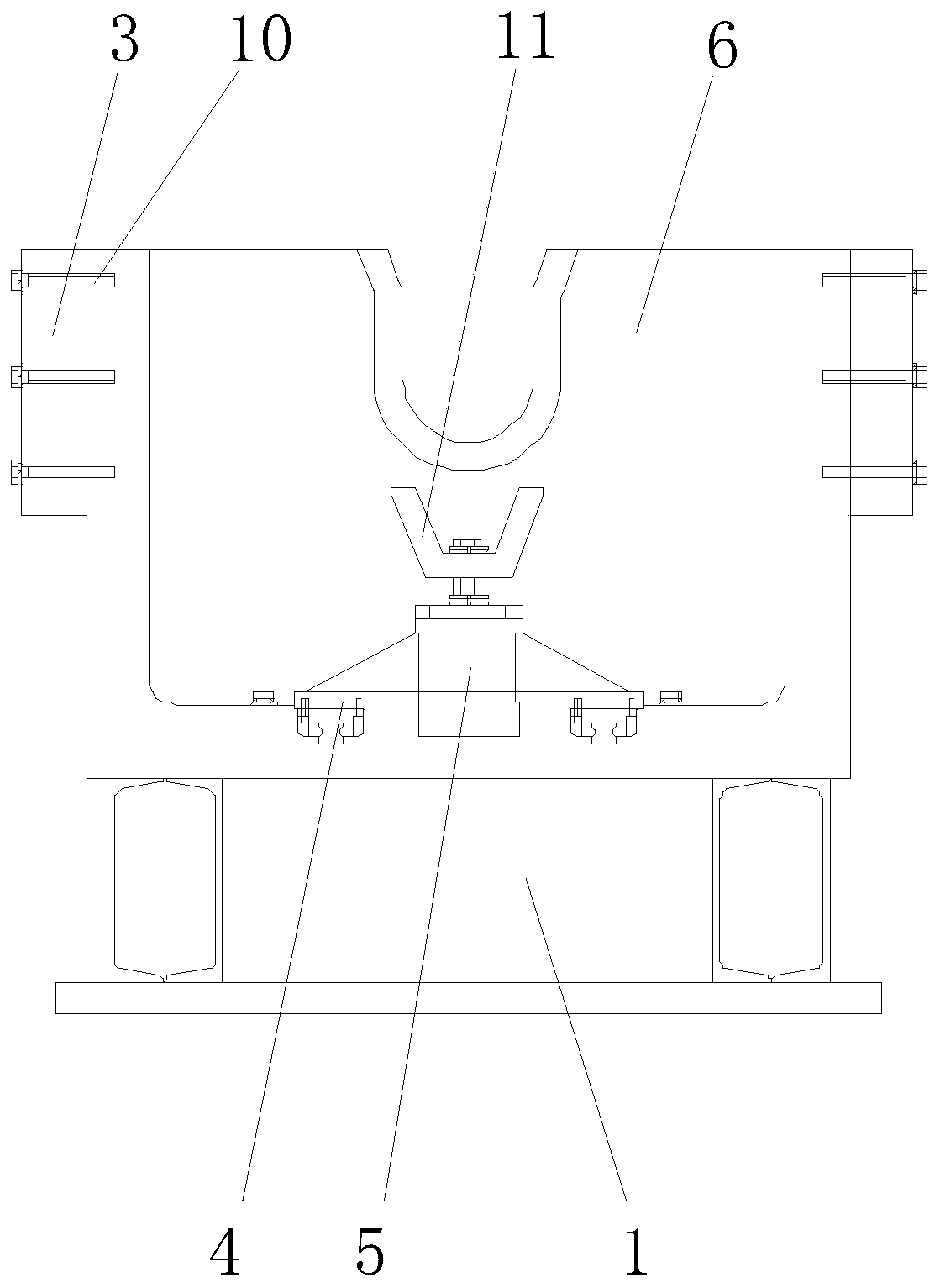 A wheel set unloading machine with a wheel unloading seat with a key structure that can be used in both directions