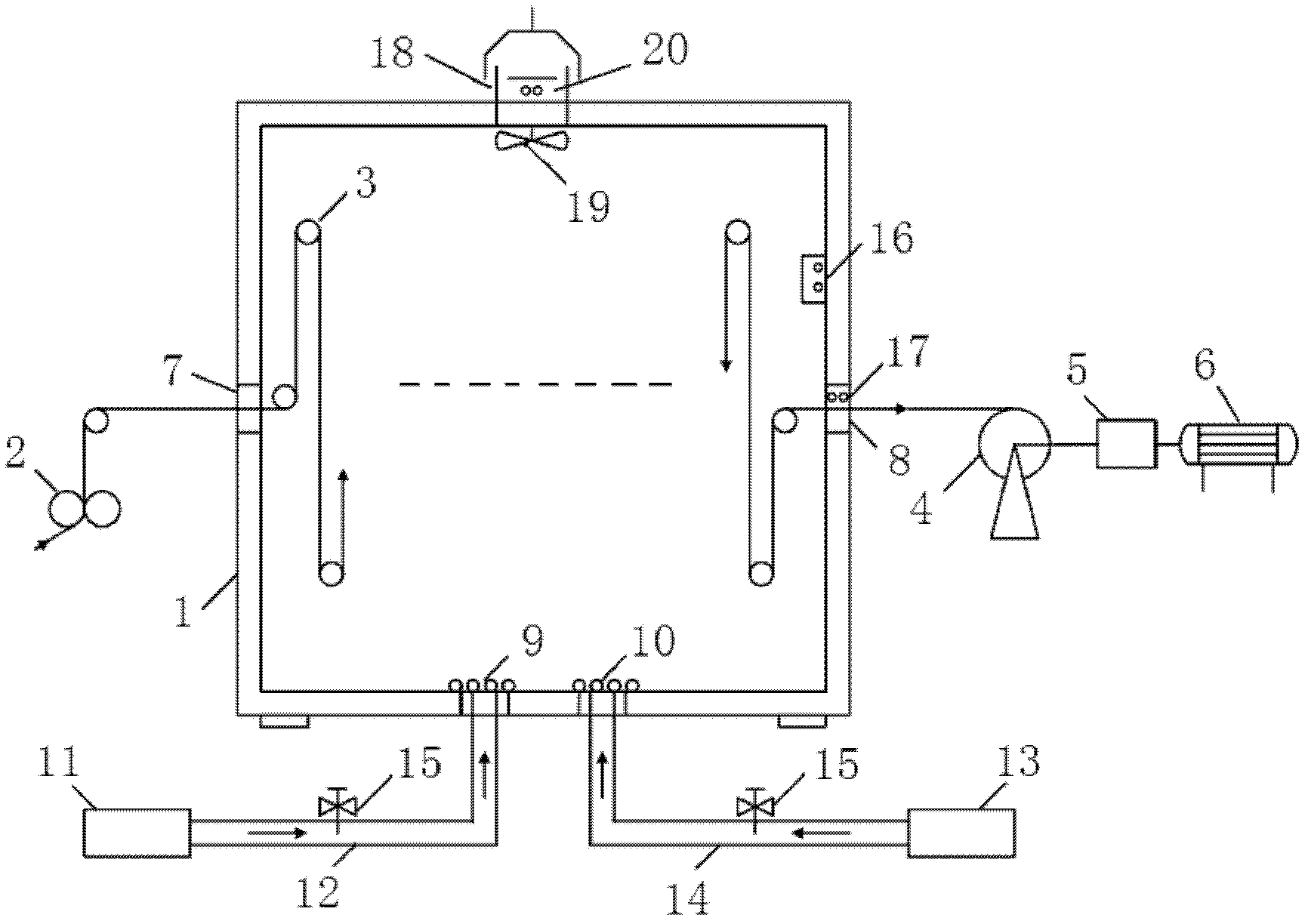 Steaming device for textile printing and dyeing and steaming method thereof