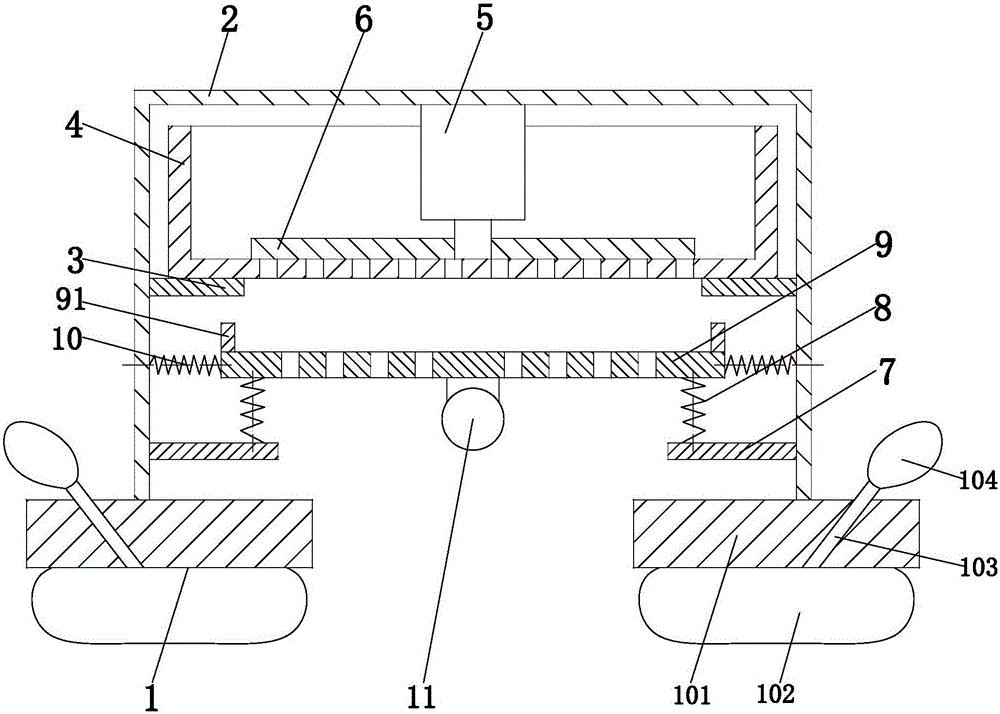 Air floating type turtle feeding device