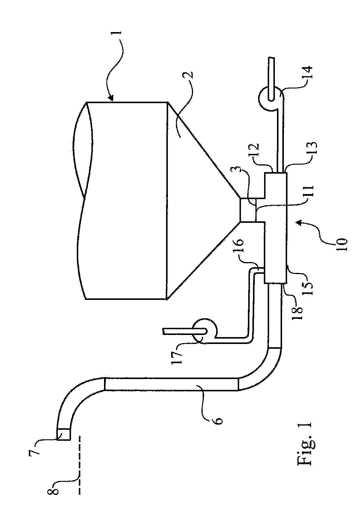 Method and device for output of granulate from the bottom of a tank that in addition to granulate holds liquid