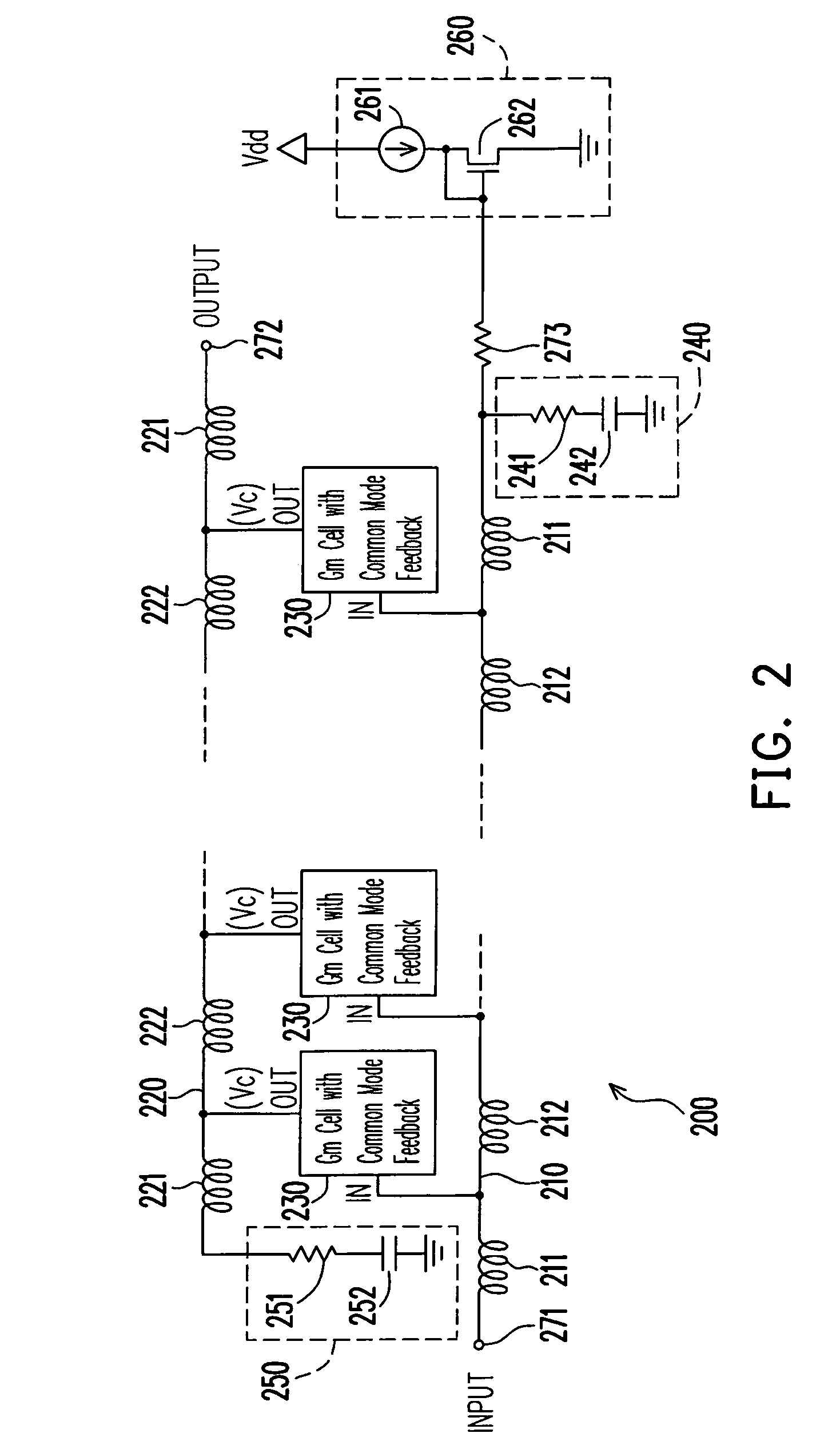 Low power comsumption, low noise and high power gain distributed amplifiers for communication systems