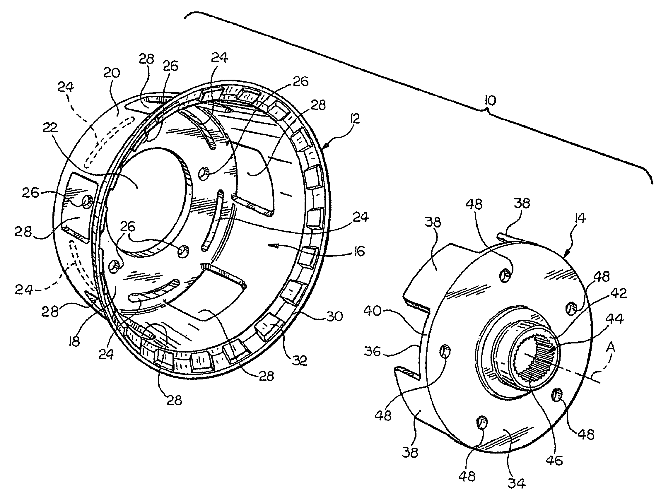 Torque transmitting assembly and method of producing