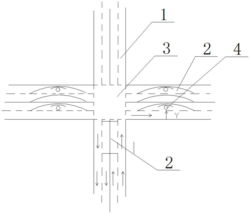 Passing method for urban road traffic intersection