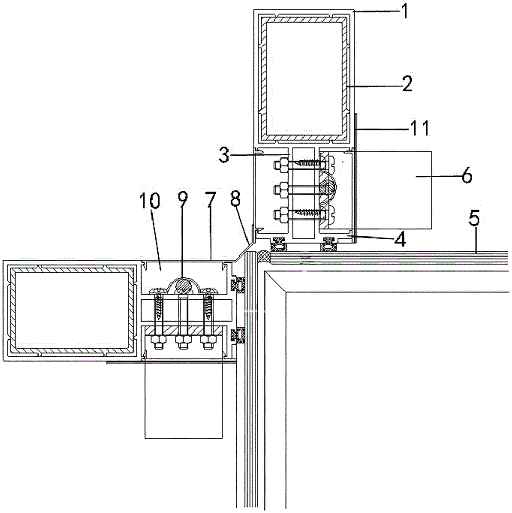 Photoelectric curtain wall mounting structure