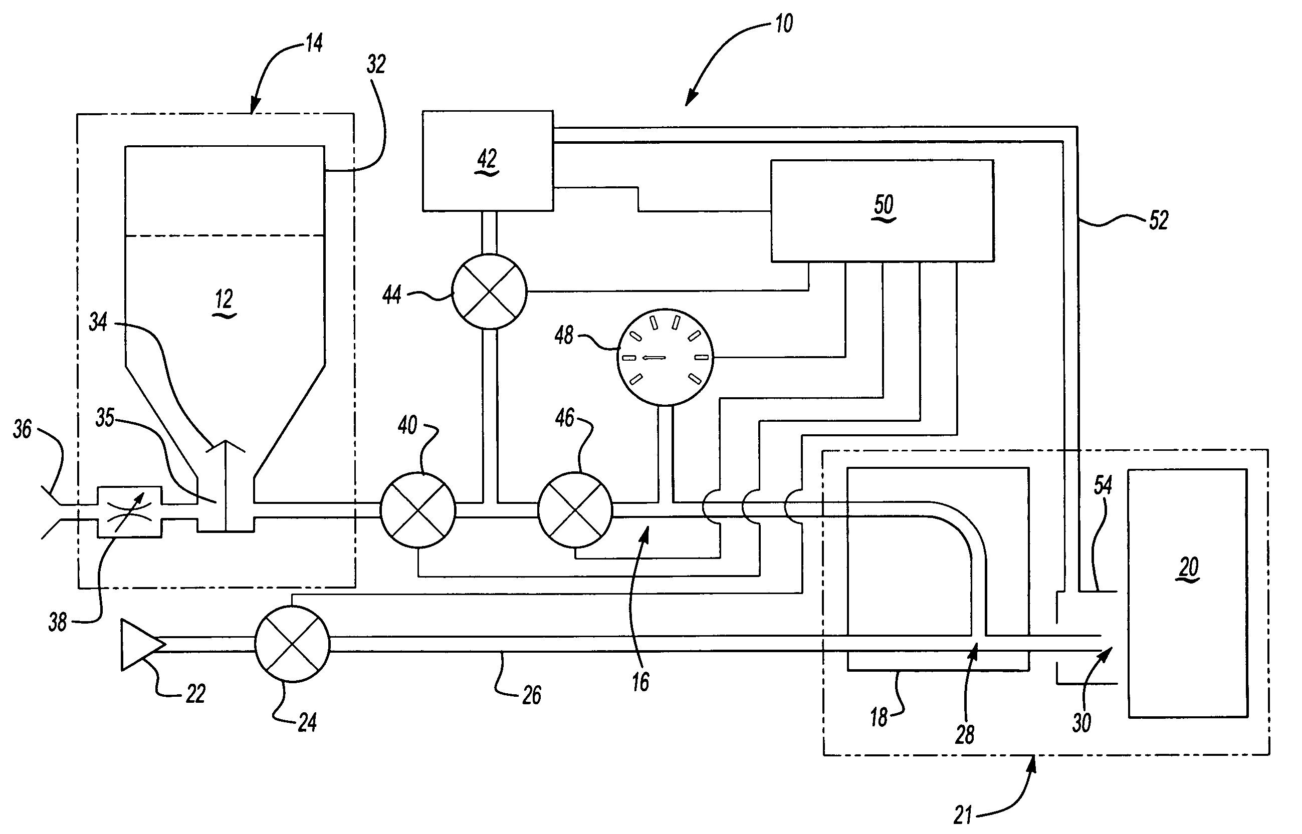 Vacuum nozzle for spray system