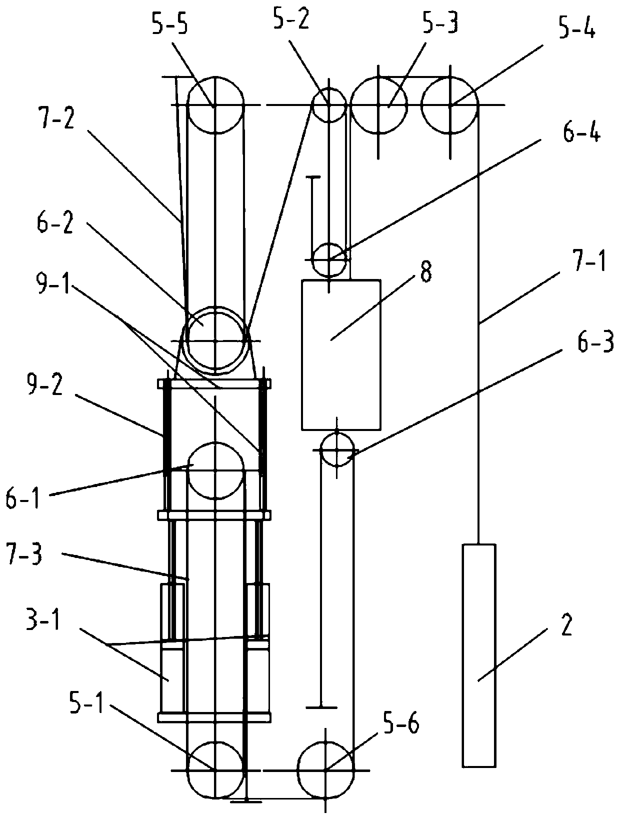 Balancing weight type hydraulic pumping unit