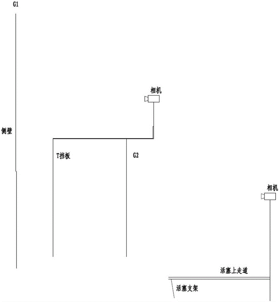 Gas tank piston and T baffle offset and torsion measuring methods and devices