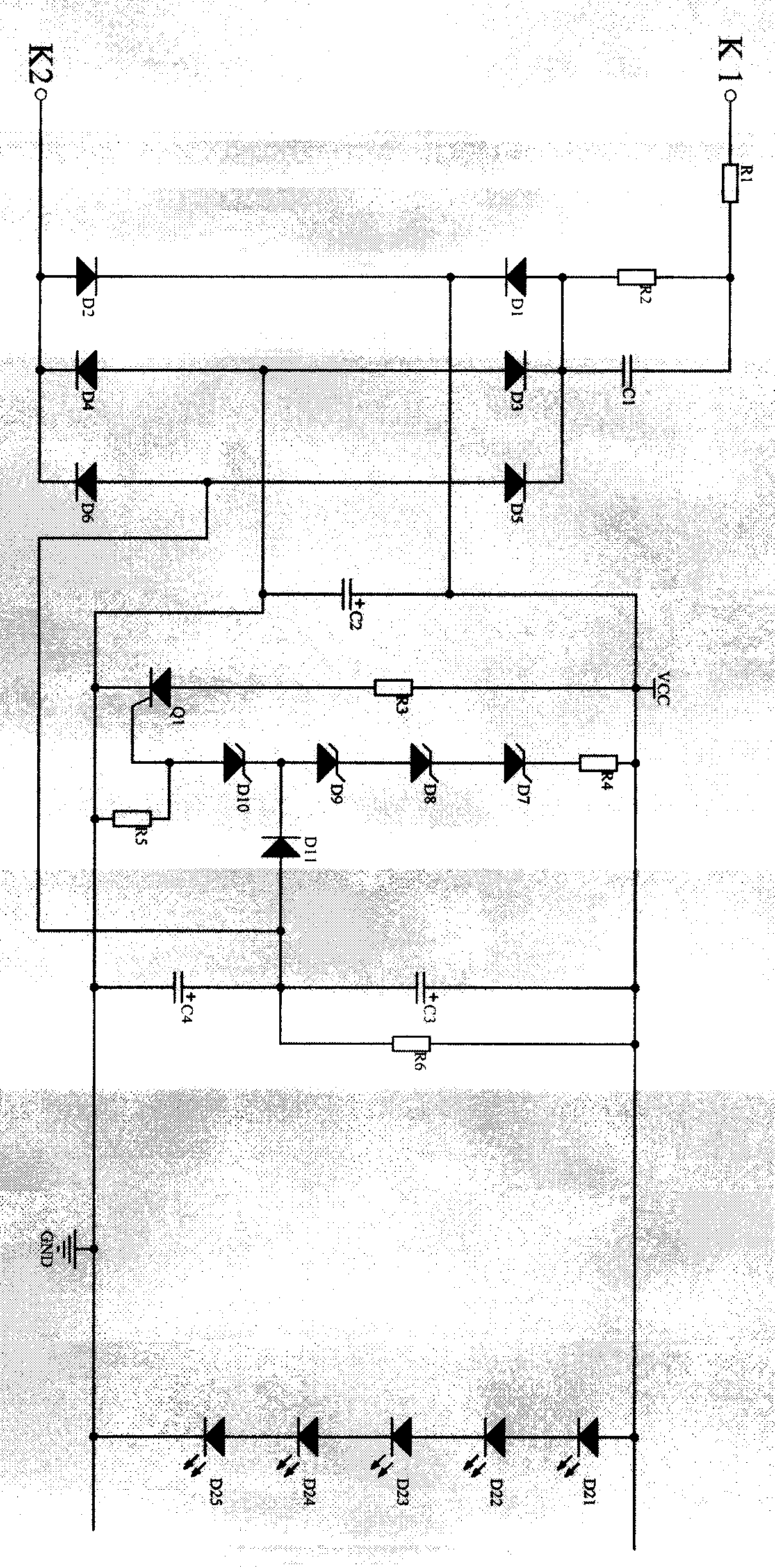 LED capacitance current-limiting protection circuit