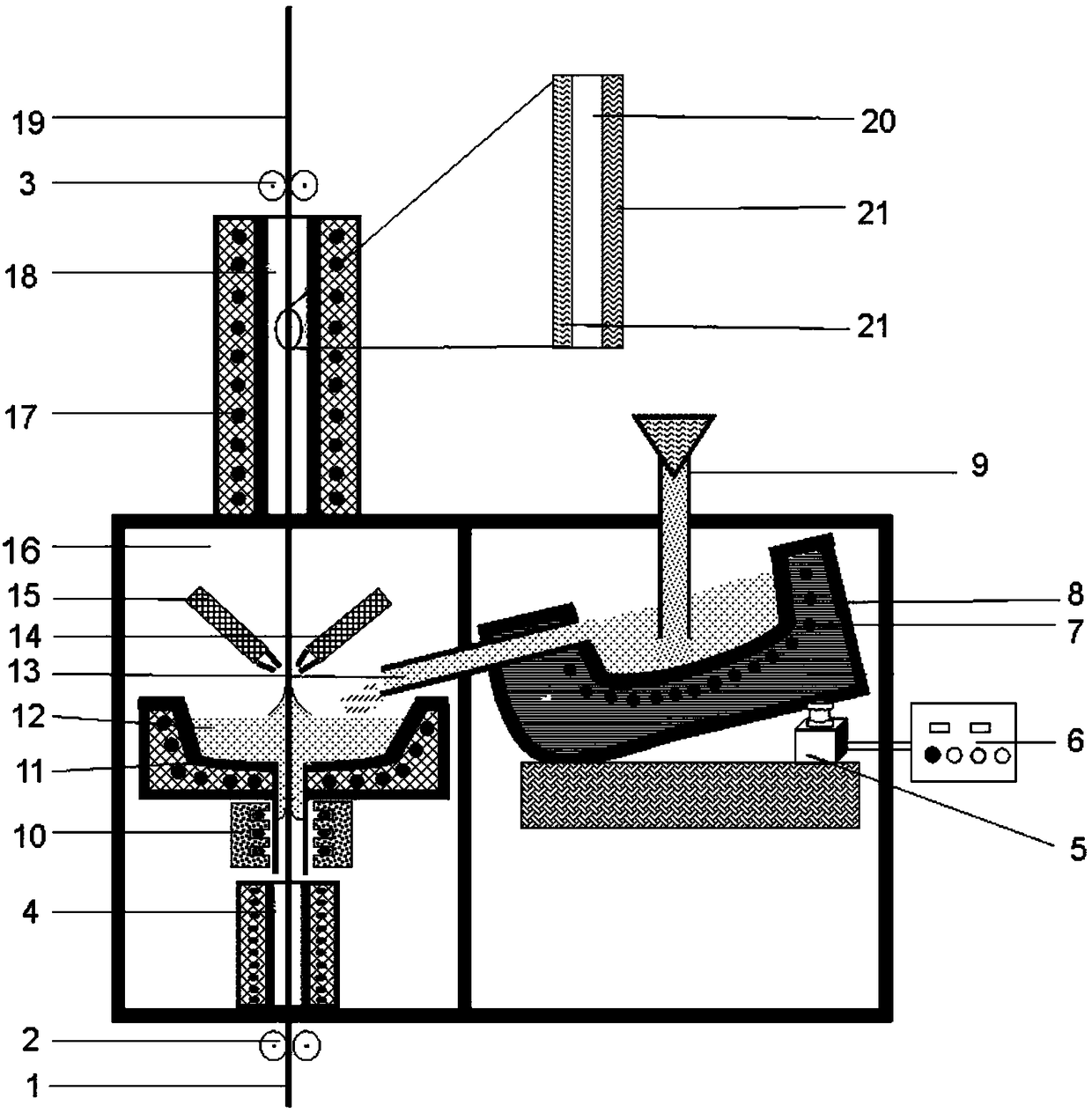 Method and device for continuous preparing of corrosion-resisting joist steel through hot dip aluminum plating method