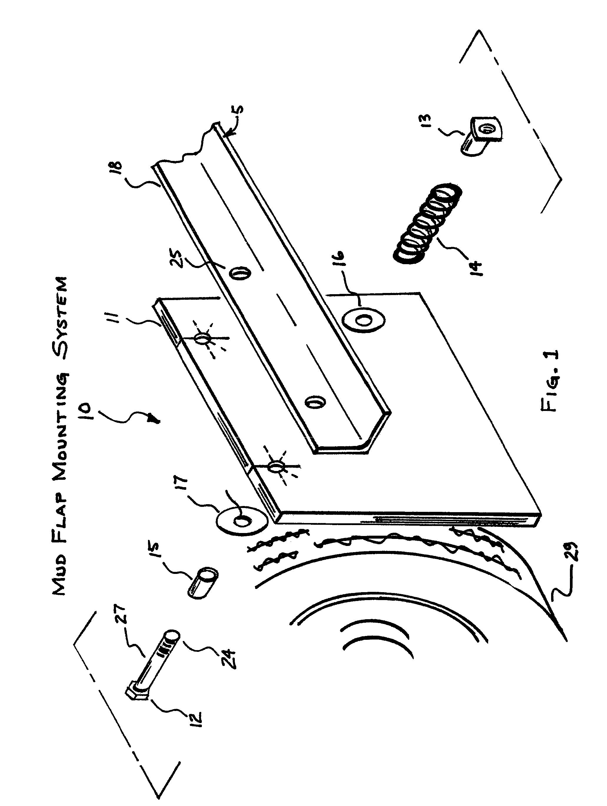 Apparatus and method for mounting mud flaps on a vehicle